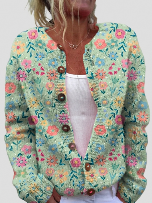 Monica™ | Cardigan con delicati fiori