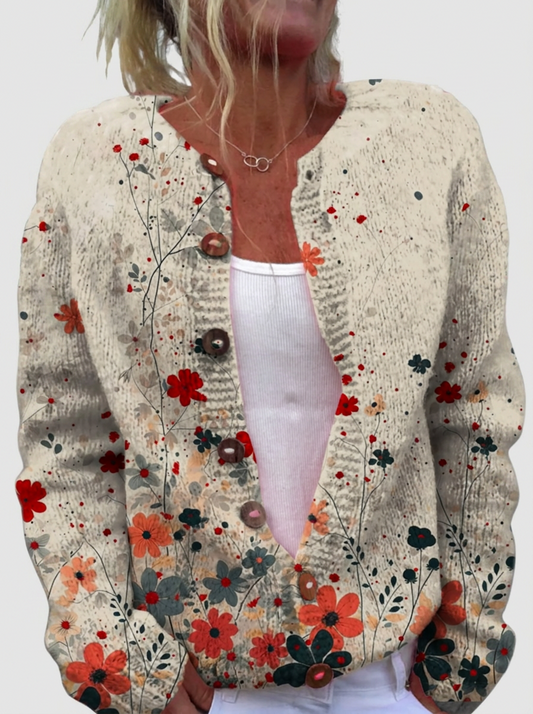 Sabrina™ | Cardigan con pois floreali