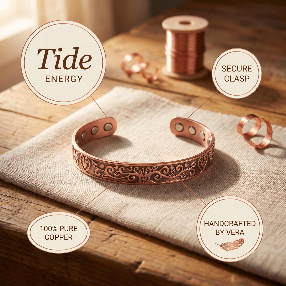 Bracciale in Rame Tide di Gio