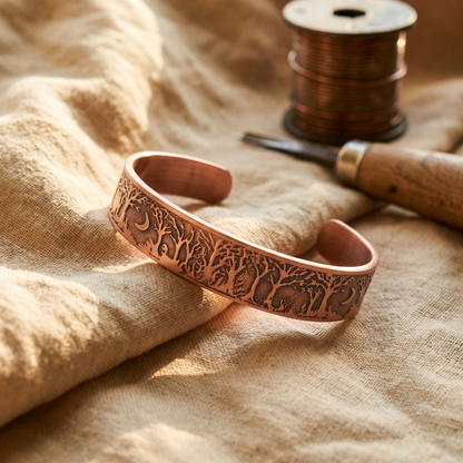 Bracciale aperto in rame Grove