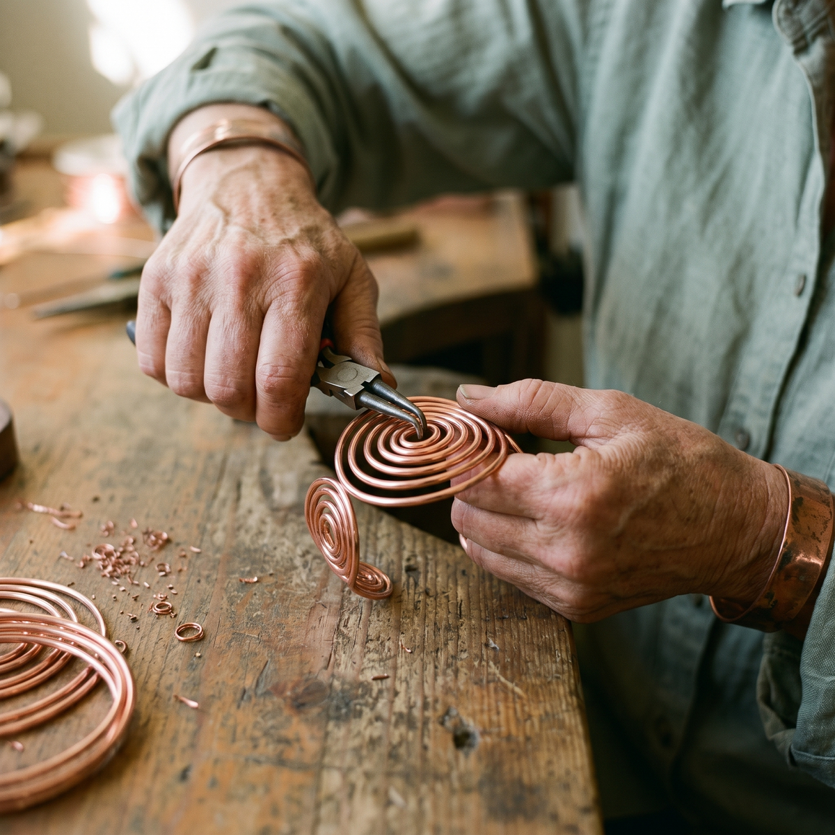 Bracciale in Rame a Spirale di Gio