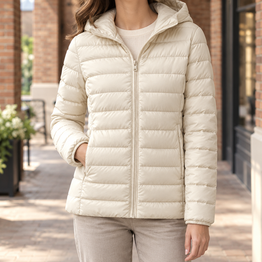 Leonora | Piumino Slim Trapuntato con Cappuccio