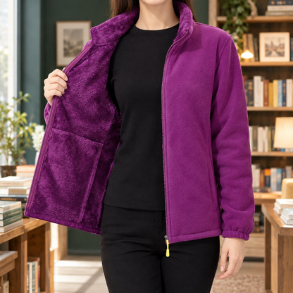 Miriam | Giacca in Pile con Zip, Collo Alto e Interno Morbido