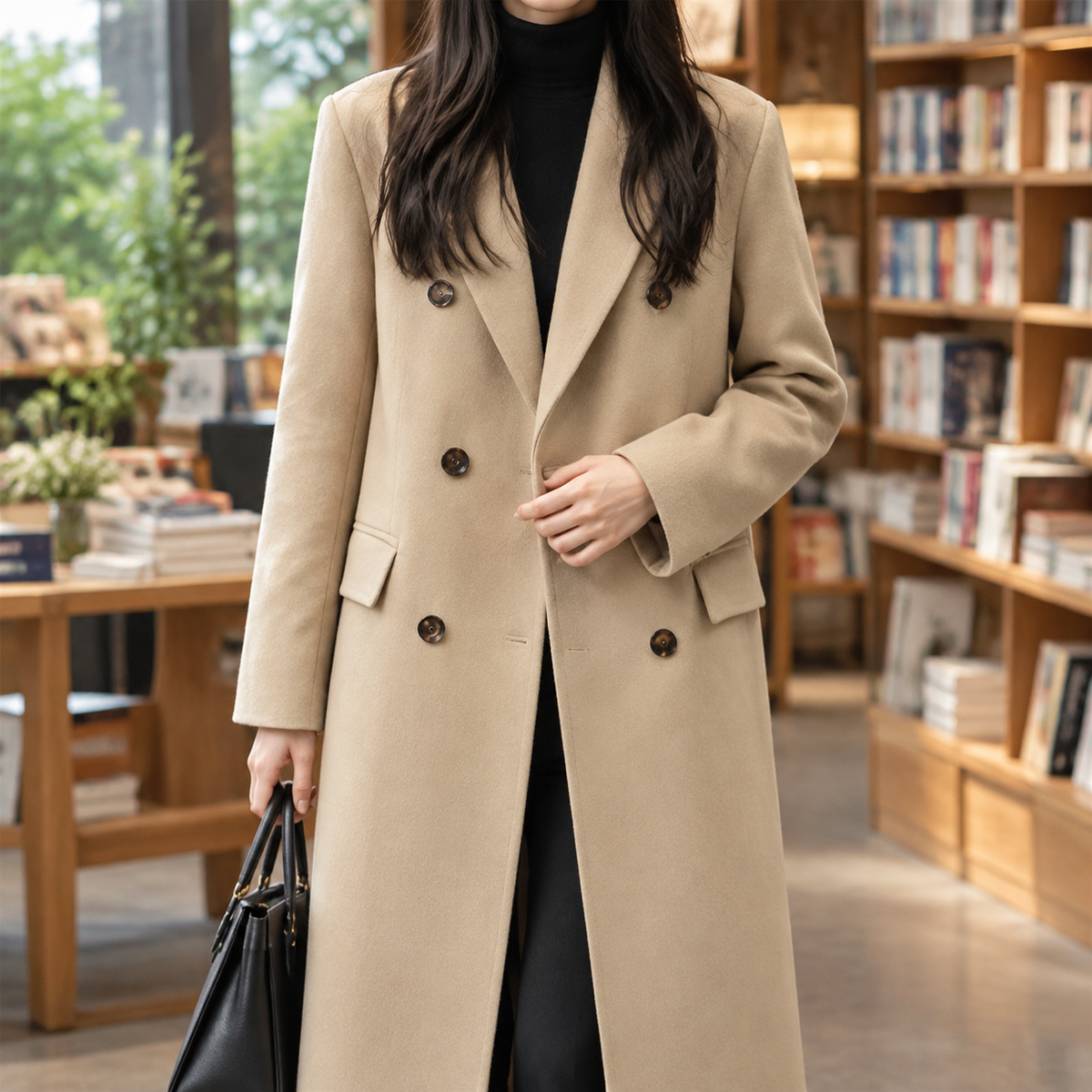 Perla | Cappotto Lungo Doppiopetto