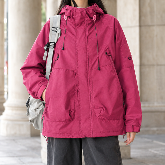 Marilena | Giacca Utility con Cappuccio e Quattro Tasche