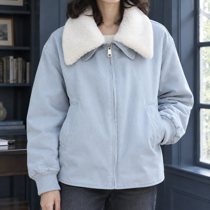 Annalisa | Giacca con Zip e Collo in Teddy