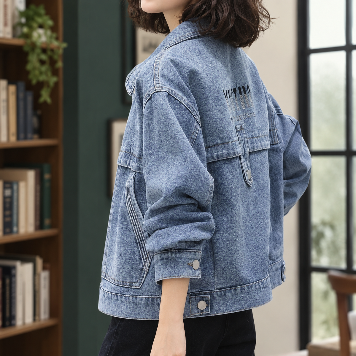 Alberta | Giacca di Jeans Lavato Relaxed con Spalle Scese