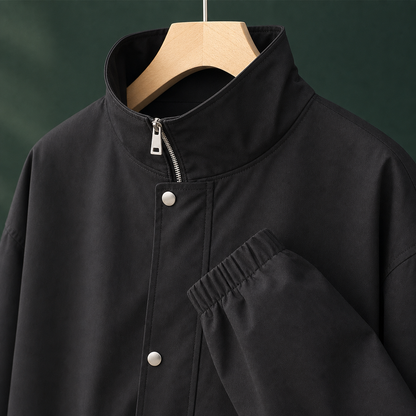 Cinzia | Giacca Relaxed con Zip e Collo Alto