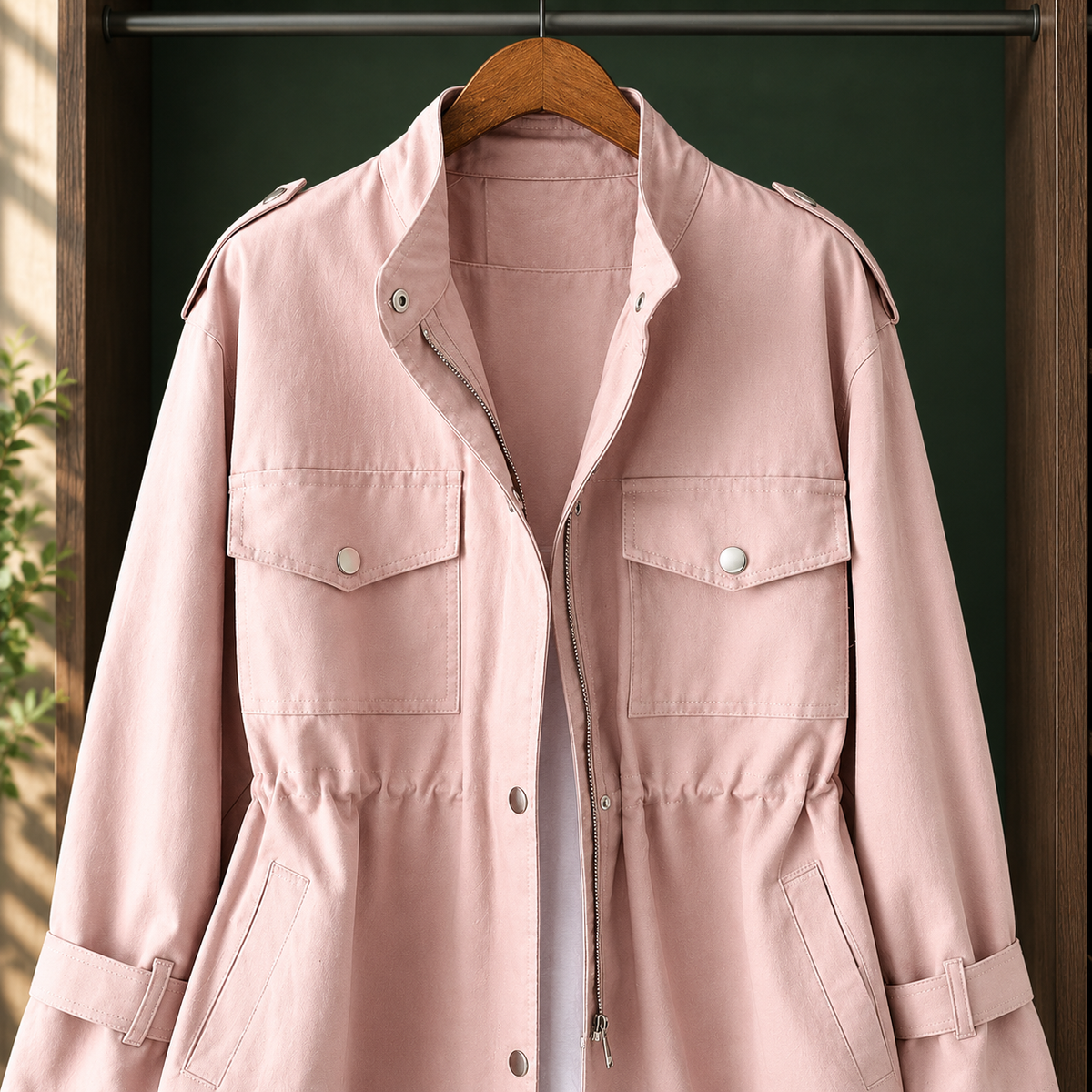 Lorenza | Giacca Utility con Coulisse in Vita