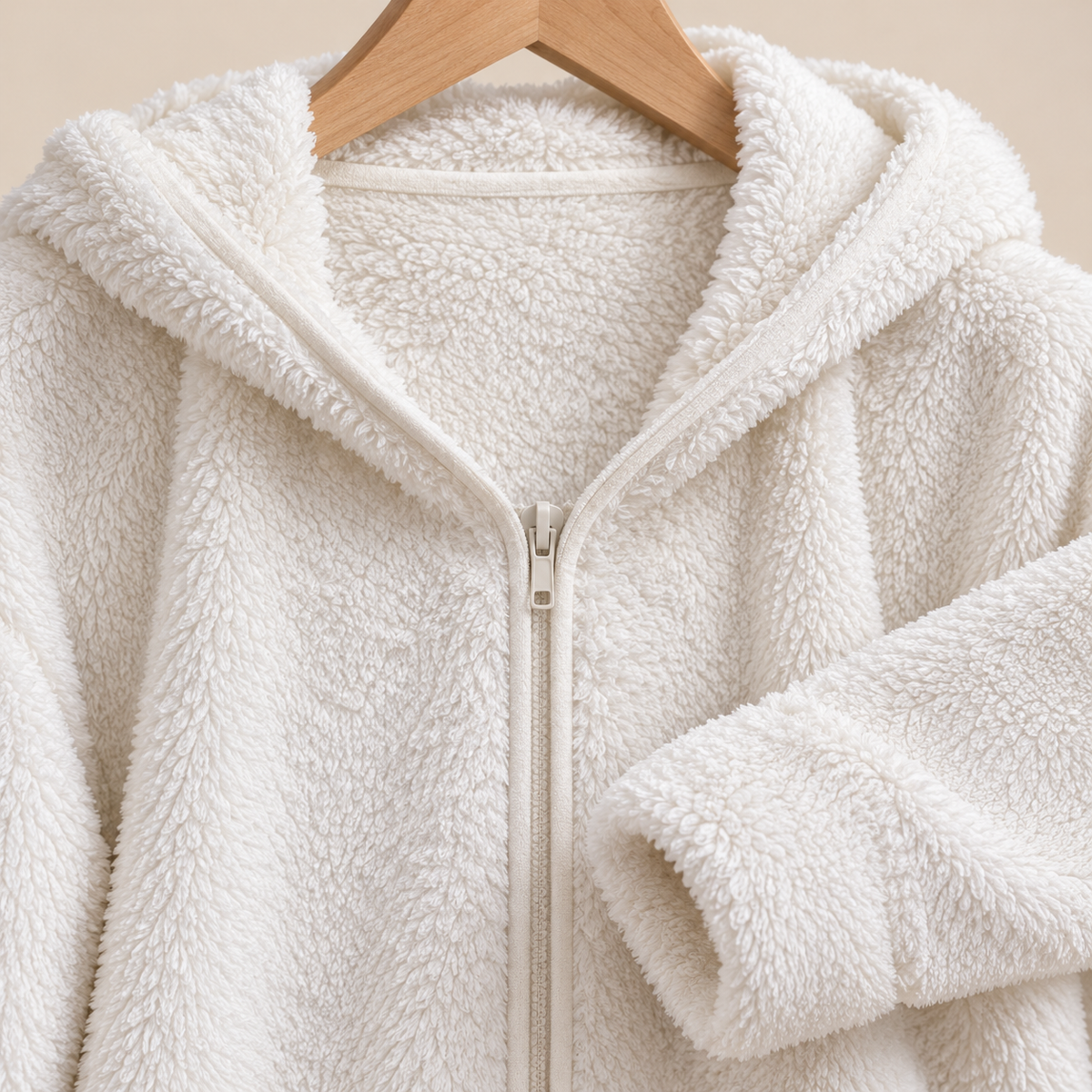 Gilda | Giacca in Teddy con Cappuccio e Zip