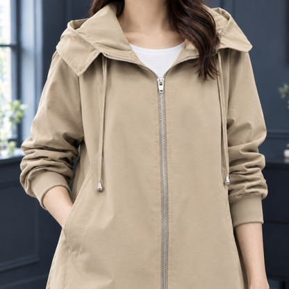 Doriana | Giacca a Mezza Lunghezza con Cappuccio e Zip