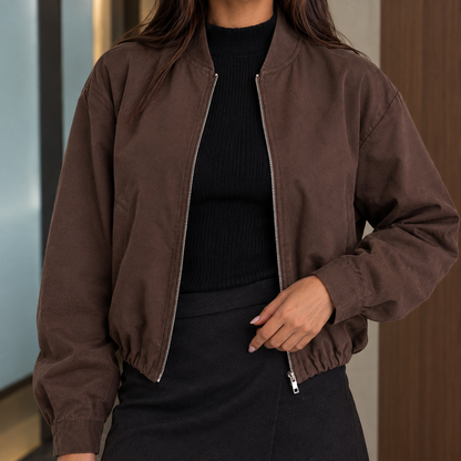 Fedora | Bomber Corto Oversize con Zip