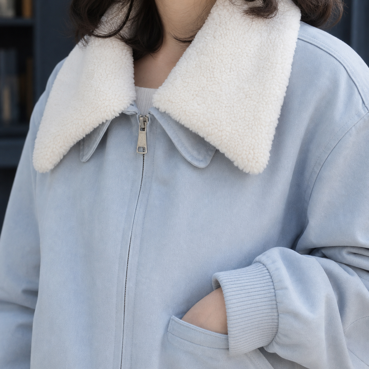 Annalisa | Giacca con Zip e Collo in Teddy