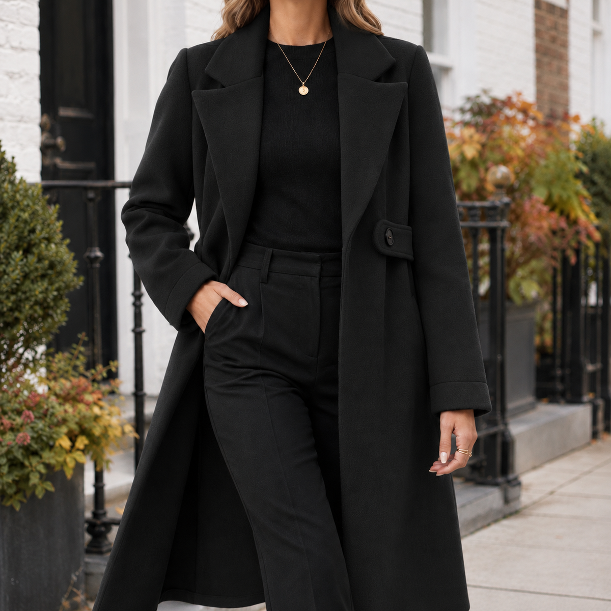 Speranza | Cappotto Lungo Sartoriale con Pattina in Vita