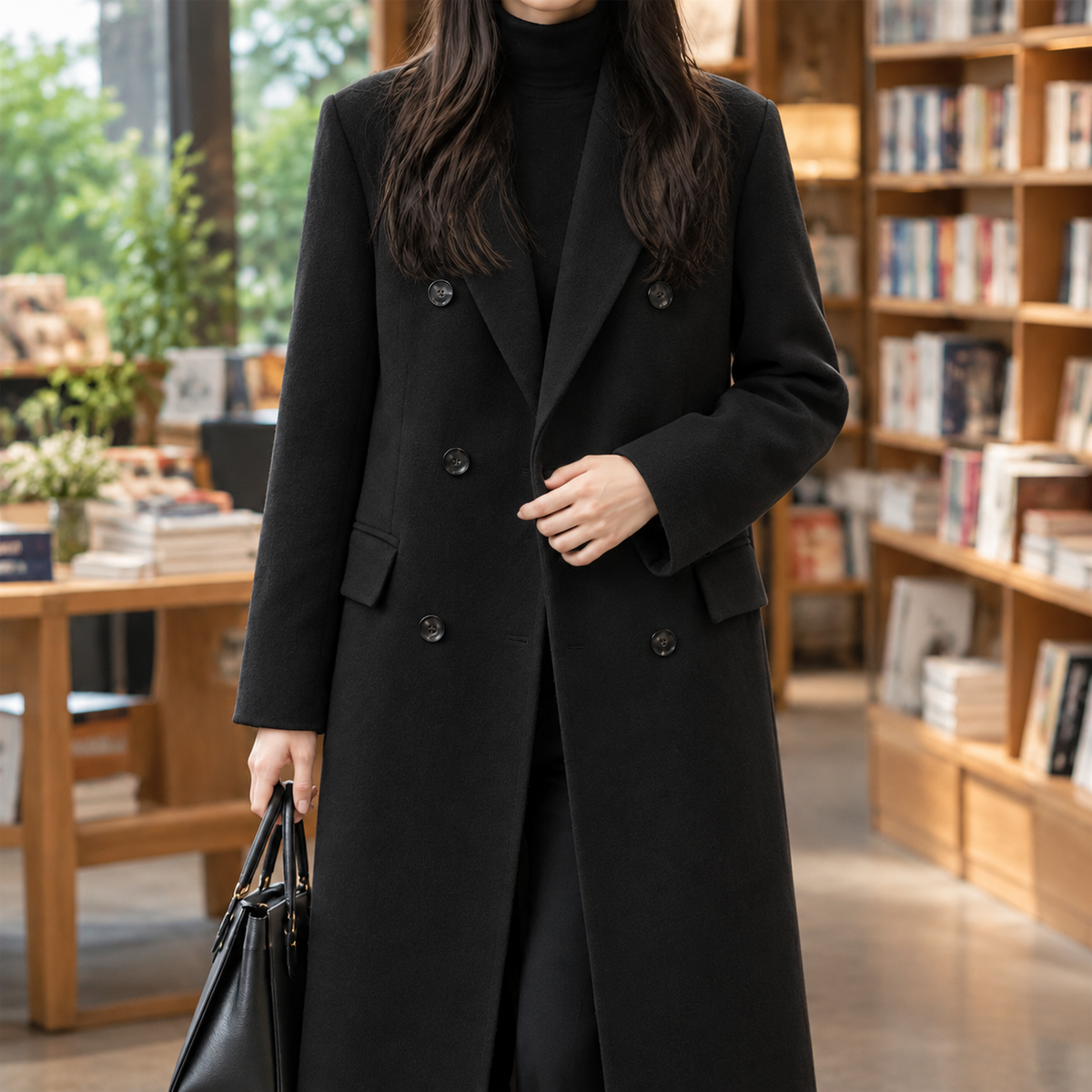 Perla | Cappotto Lungo Doppiopetto