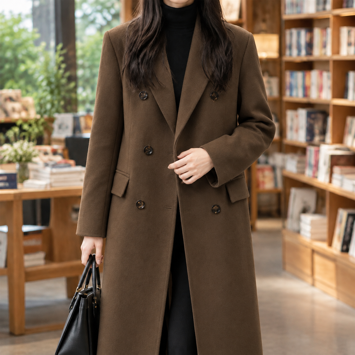Perla | Cappotto Lungo Doppiopetto