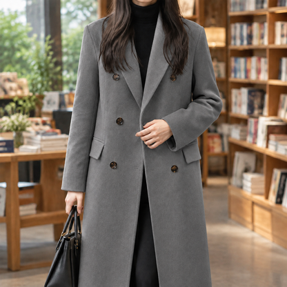 Perla | Cappotto Lungo Doppiopetto