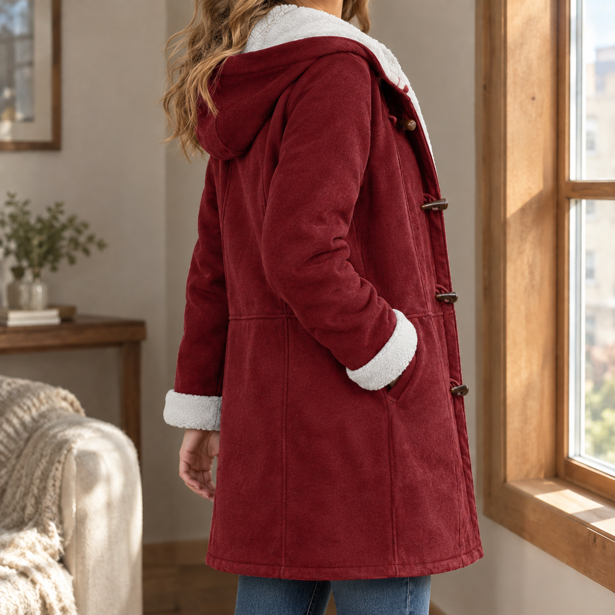 Nicoletta | Montgomery con Cappuccio, Alamari e Interno in Peluche