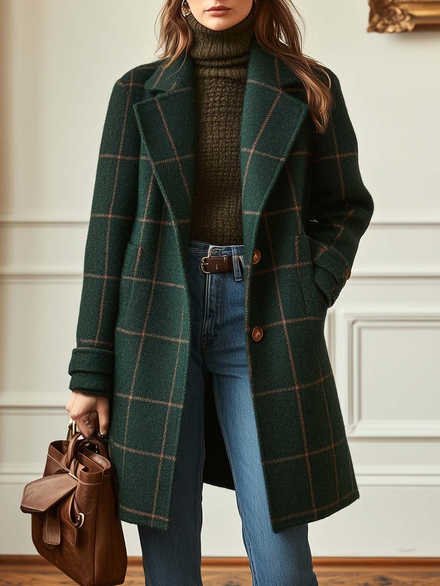 Francesca | Cappotto in Lana a Quadri