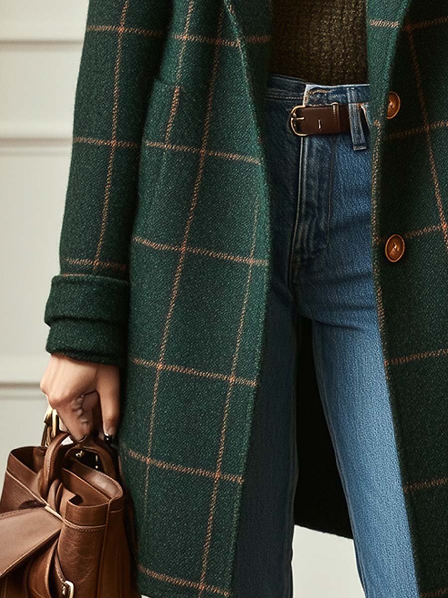 Francesca | Cappotto in Lana a Quadri