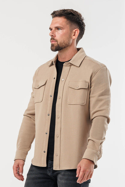 Camicia beige da uomo, modello Riccardo