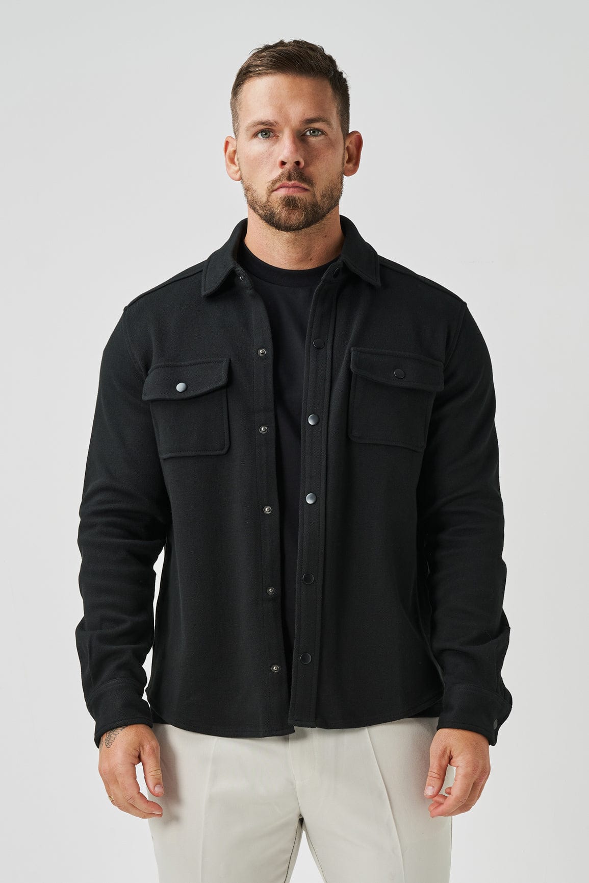Camicia nera da uomo, modello Federico