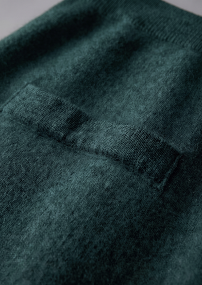 Set Luzzo in Merino Extra-Fine Verde Mare