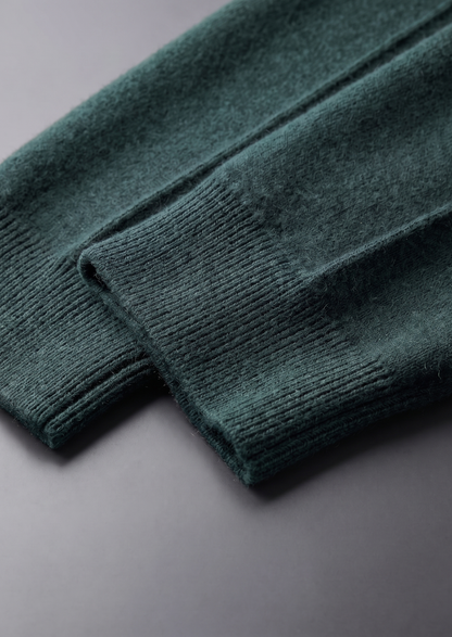 Set Luzzo in Merino Extra-Fine Verde Mare