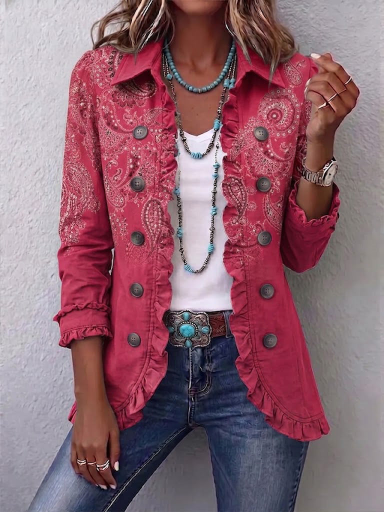 Manuela™ | Blazer in Bacca con Paisley