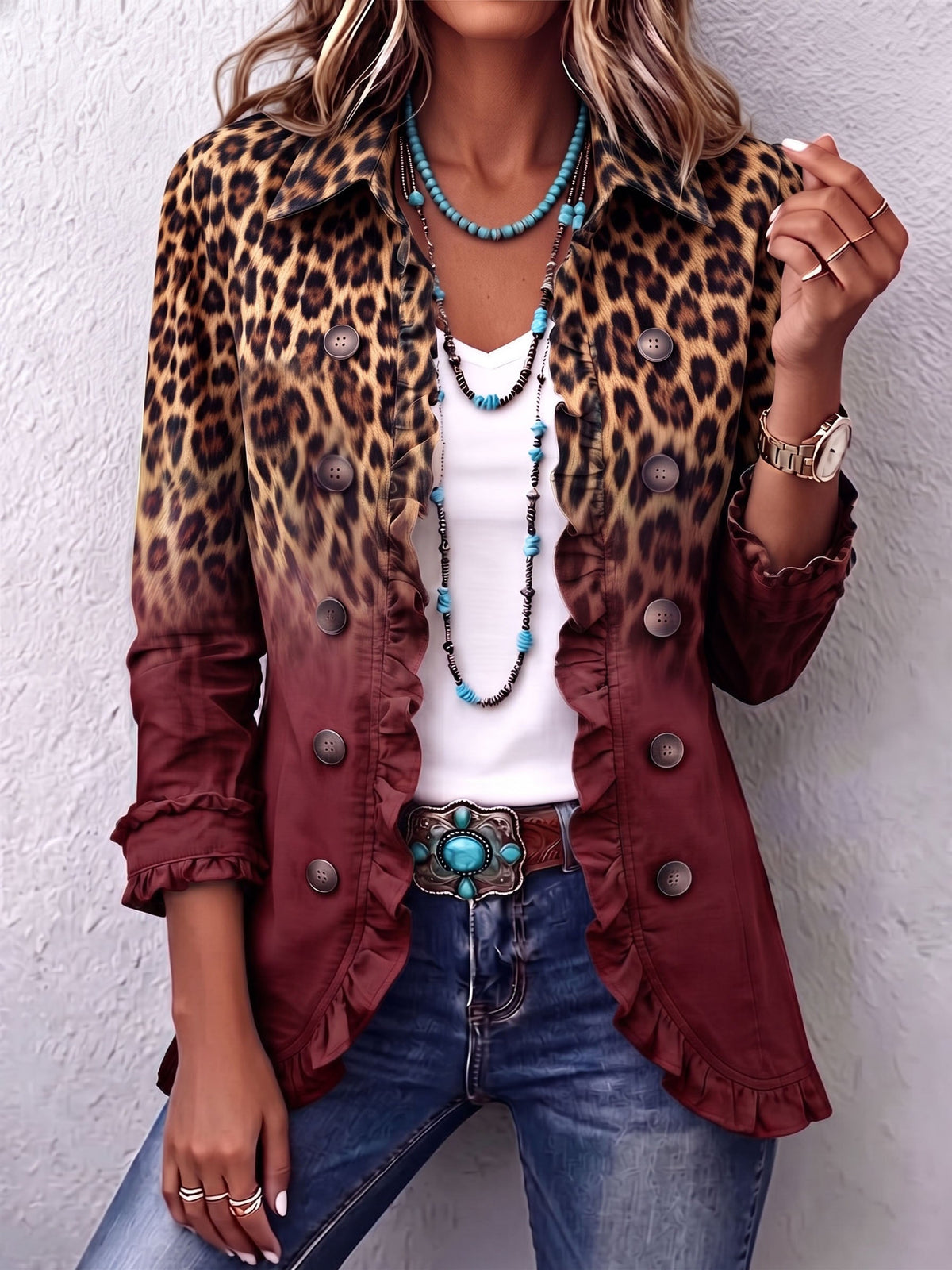 Barbara™ | Blazer in Stampa Leopardo