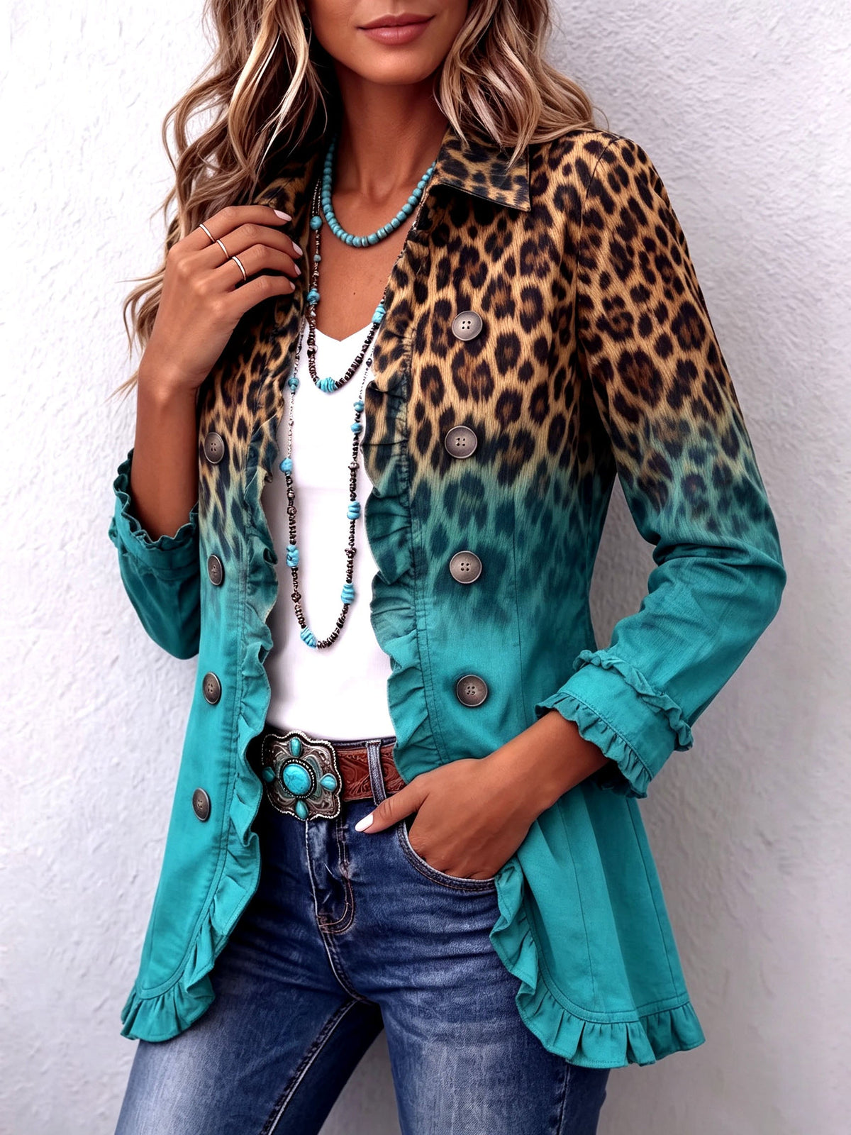 Barbara™ | Blazer in Stampa Leopardo