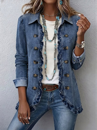 Dagmar™ | Blazer Blu con Rouches