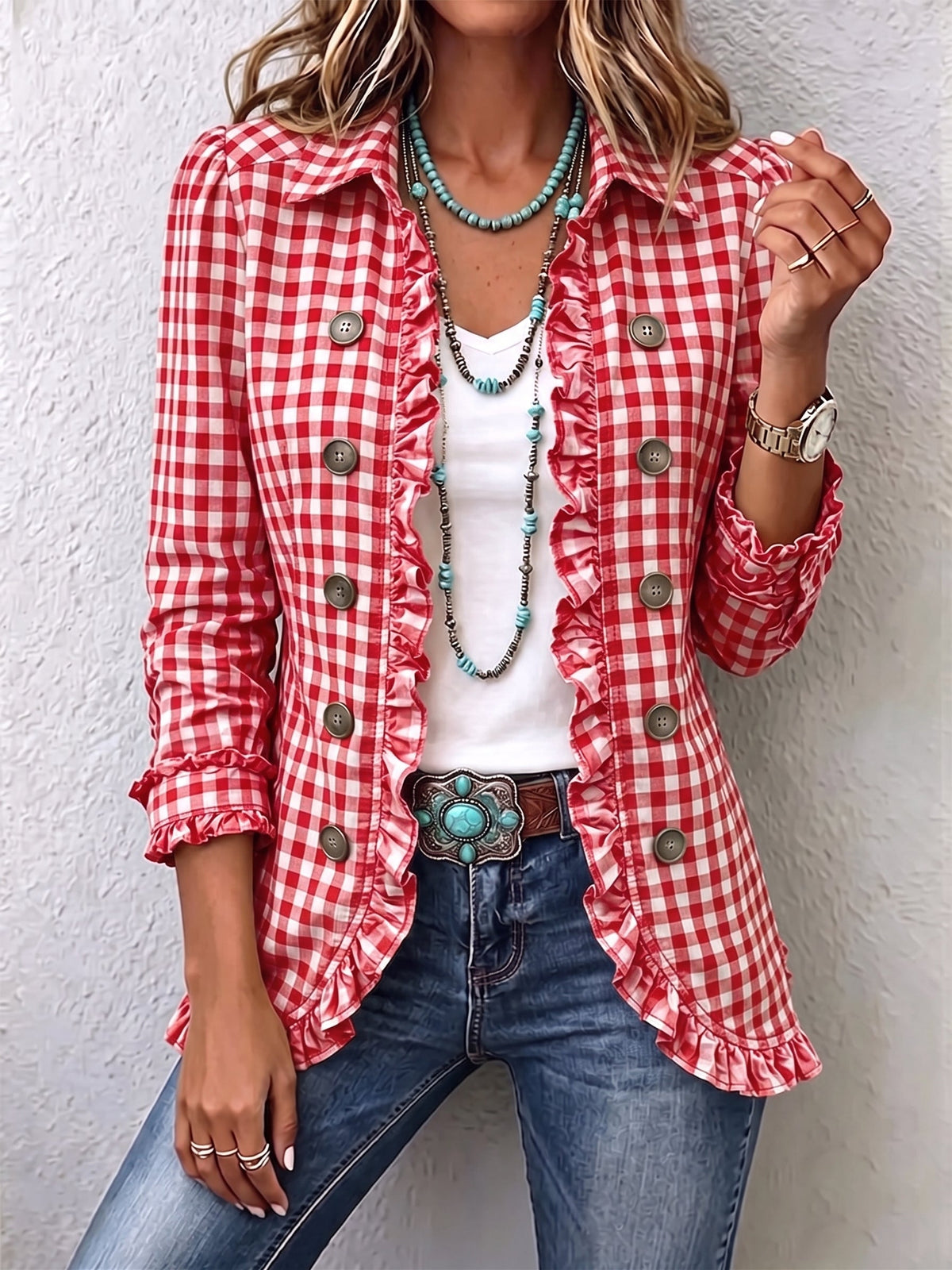 Elke™ | Blazer a Vichy