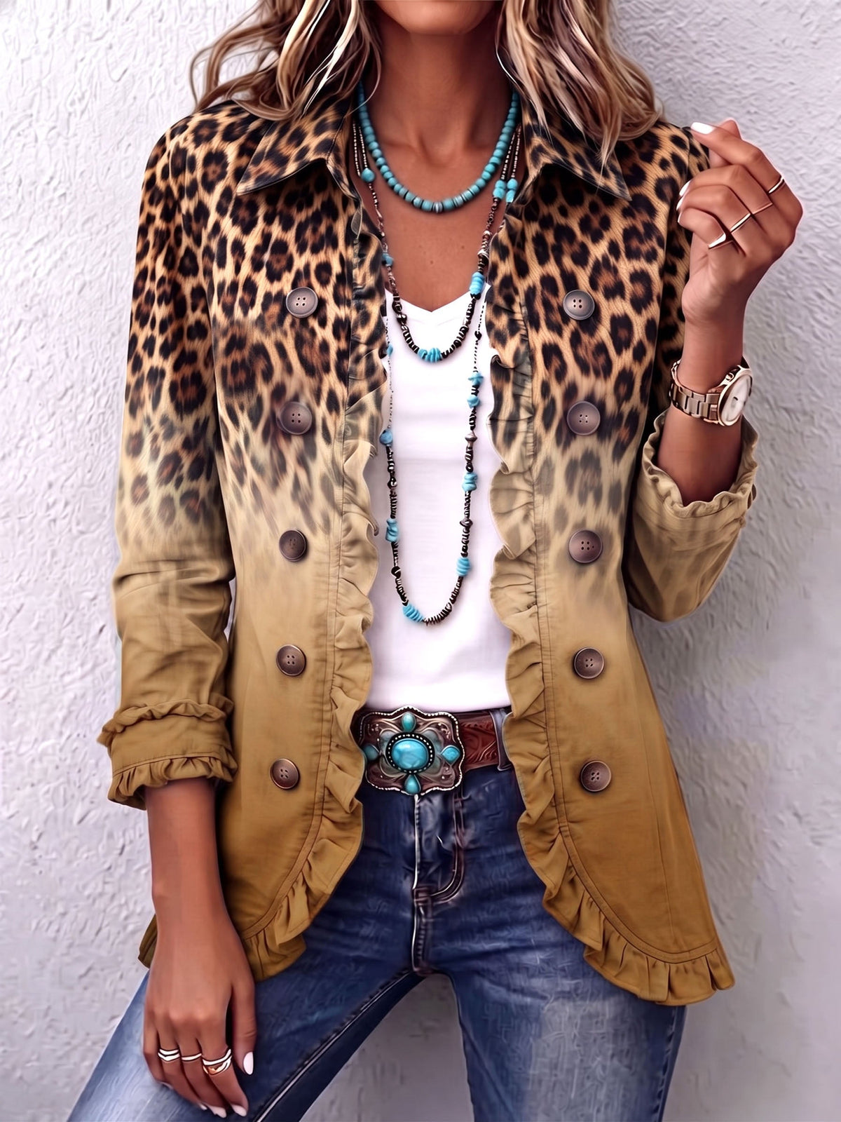 Barbara™ | Blazer in Stampa Leopardo