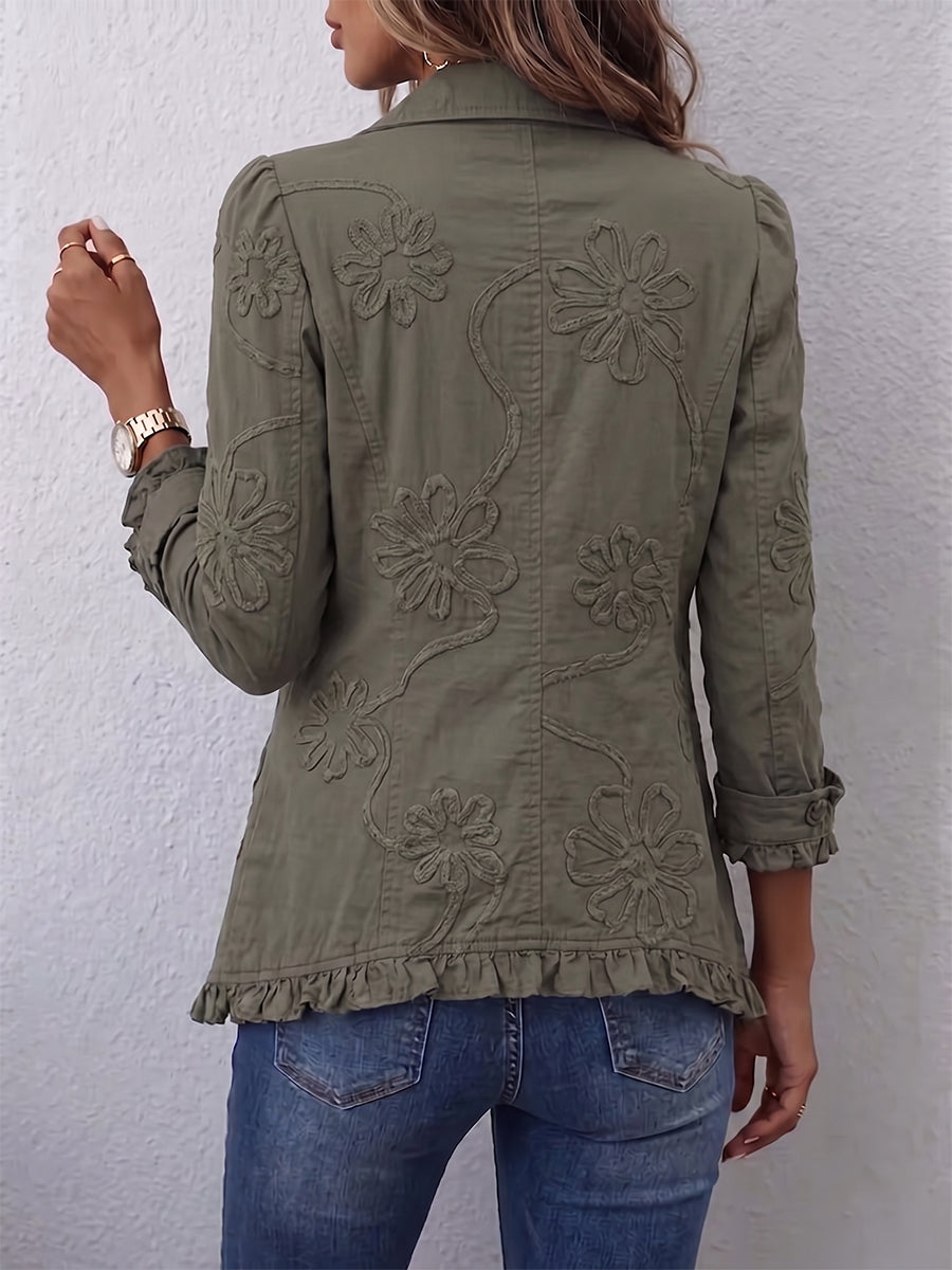 Angelika™ | Blazer con ricamo floreale