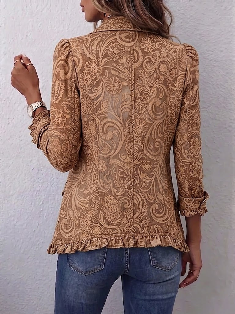 Heidi™ | Blazer in Caramello con Ornamenti