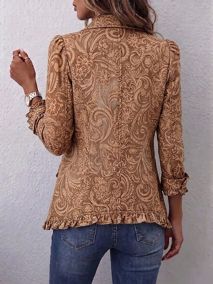 Heidi™ | Blazer in Caramello con Ornamenti
