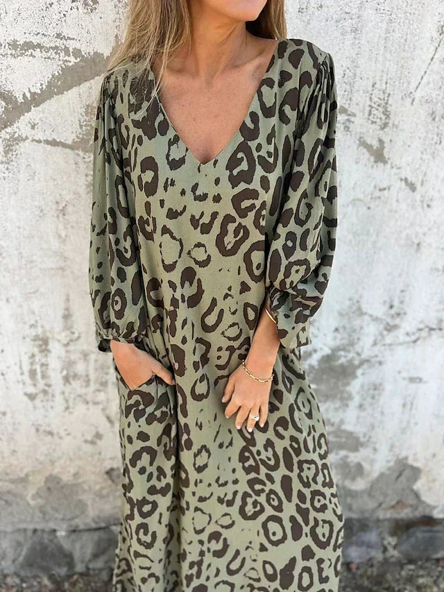 Jessa - Maxi Abito Leopardo